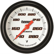 Cargar imagen en el visor de la galería, Classic Instruments Velocity White Temperatu re Gauge 2-5/8 Full Swee