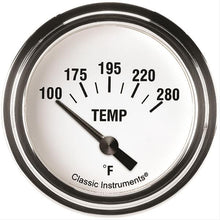 Cargar imagen en el visor de la galería, Classic Instruments White Hot Temperature Ga uge 2-5/8 Short Sweep