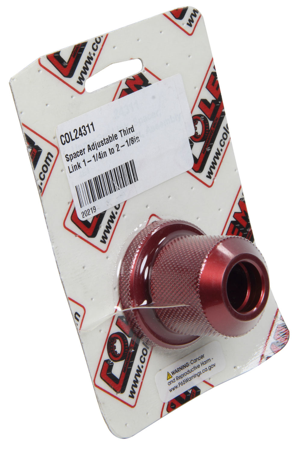 Coleman Machine Adjustable Third Link Spacer 1-1/4in to 2-1/8in — Red Anodized