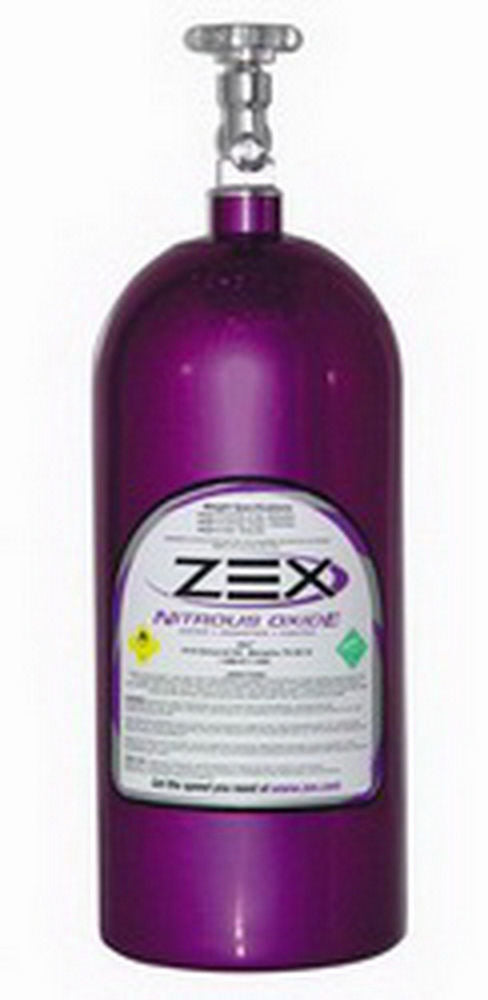 Botella de óxido nitroso ZEX de 10 lb con válvula, color morado