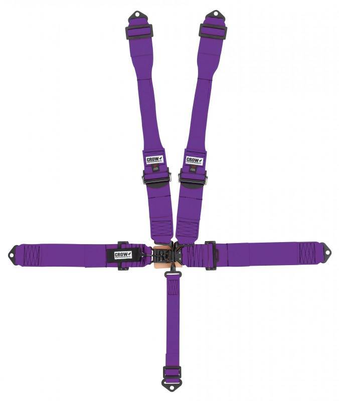 crow safety 5-Way L&L 52in Lap Belt- Indiv DB Harness B/I  Bl