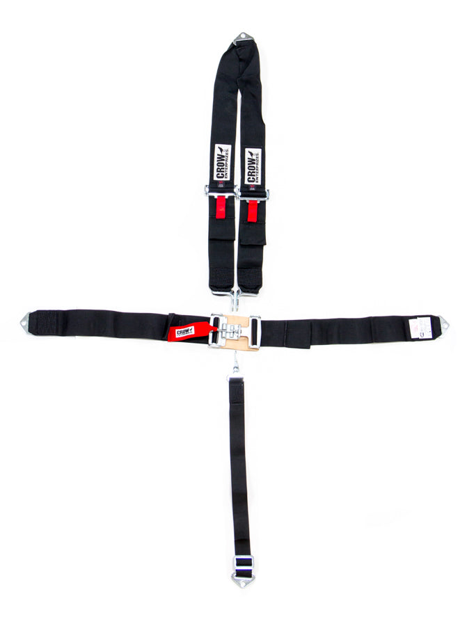 crow safety 5-Pt Harness Big Latch Blk Bolt In V Type