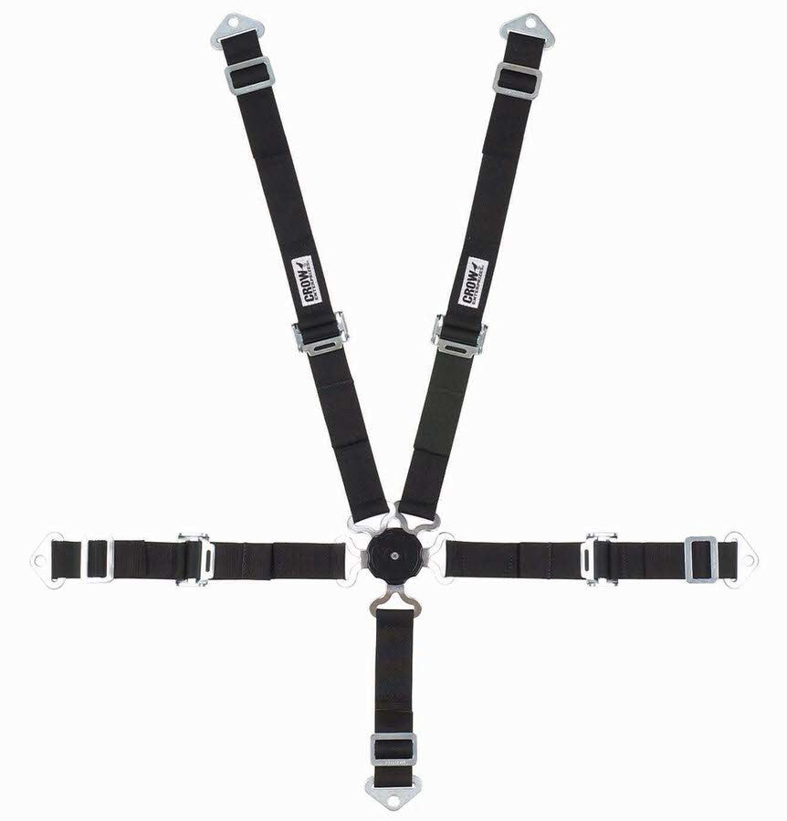crow safety 5-Pt Harness 2in Cam Lock Blk Pull Up