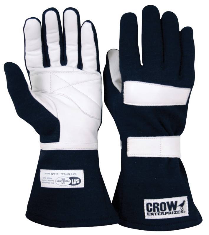 crow safety Junior Driving Gloves Black Medium SFI-3.3/5