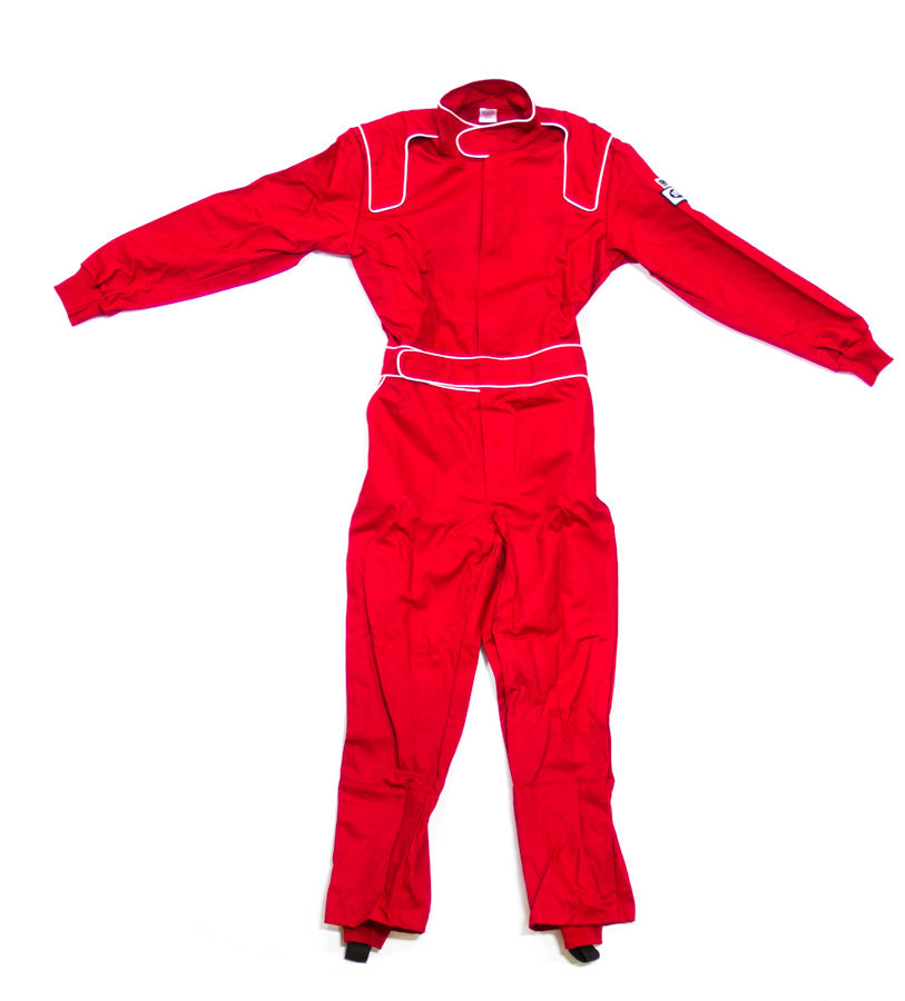crow safety Driving Suit Junior Red Proban Small 1-Piece