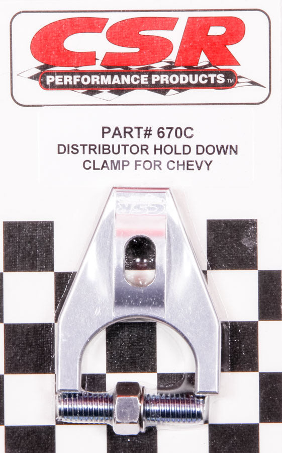 CSR PerformanceChevy Distributor Hold Down Clamp - Clear