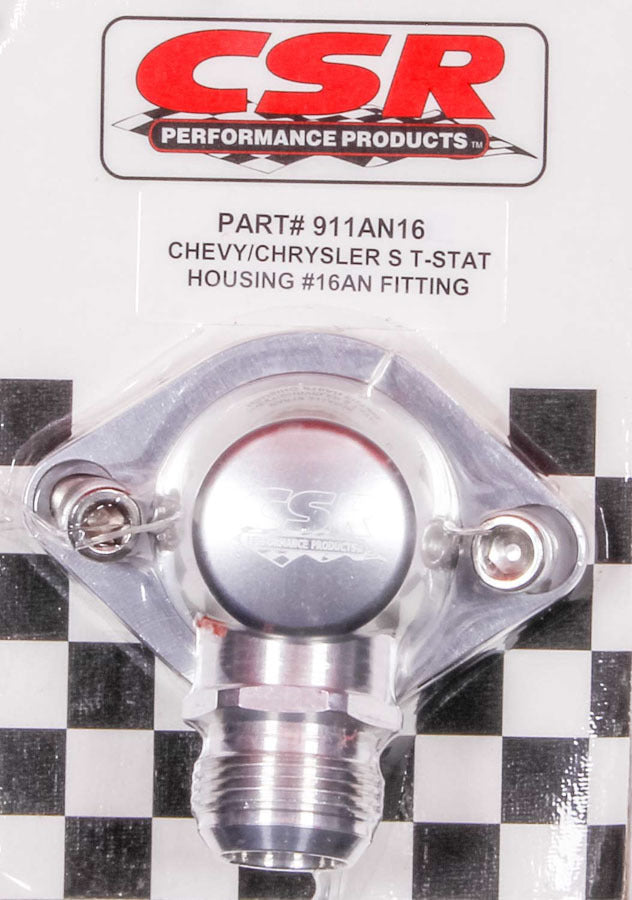 CSR Performance Chevy Swivel Thermostat Housing - Clear