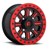 Fuel Wheels D9111570A554 - D911 Hardline Beadlock 15X7 Gloss Black Red Tinted Clear