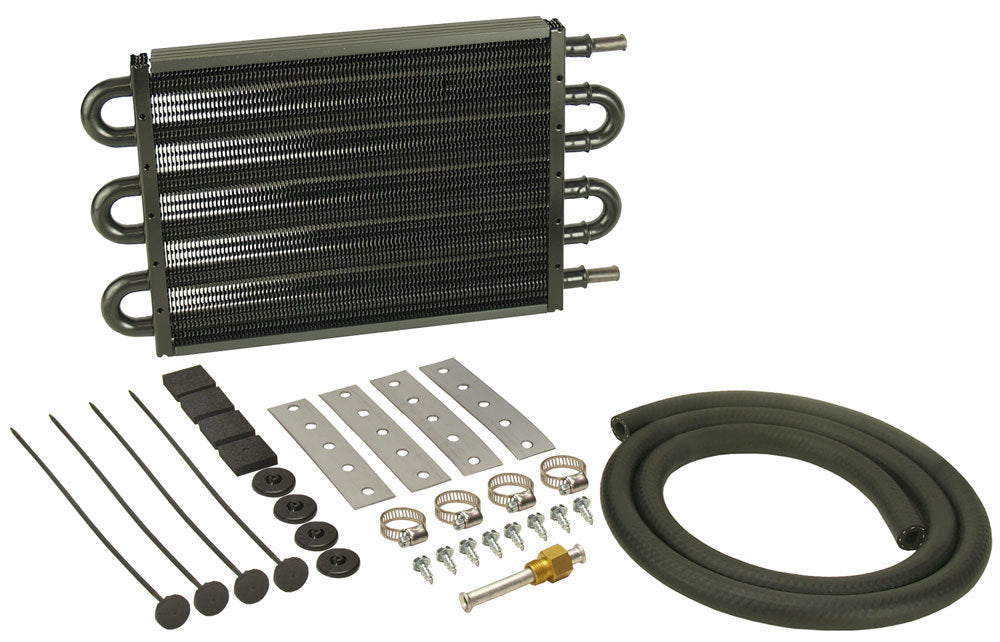 Derale 6 Pass 13" Series 7000 Copper/Alum Transmission Cooler Kit, Import/Small Truck