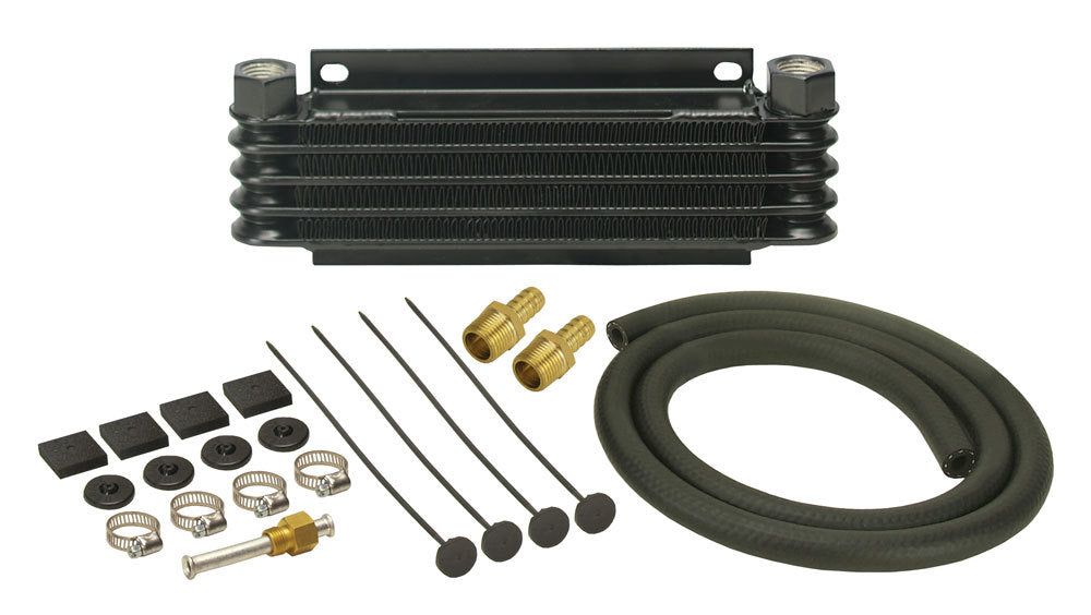 Derale 5 Row Series 9000 Plate & Fin Transmission Cooler Kit, 1/2" NPT