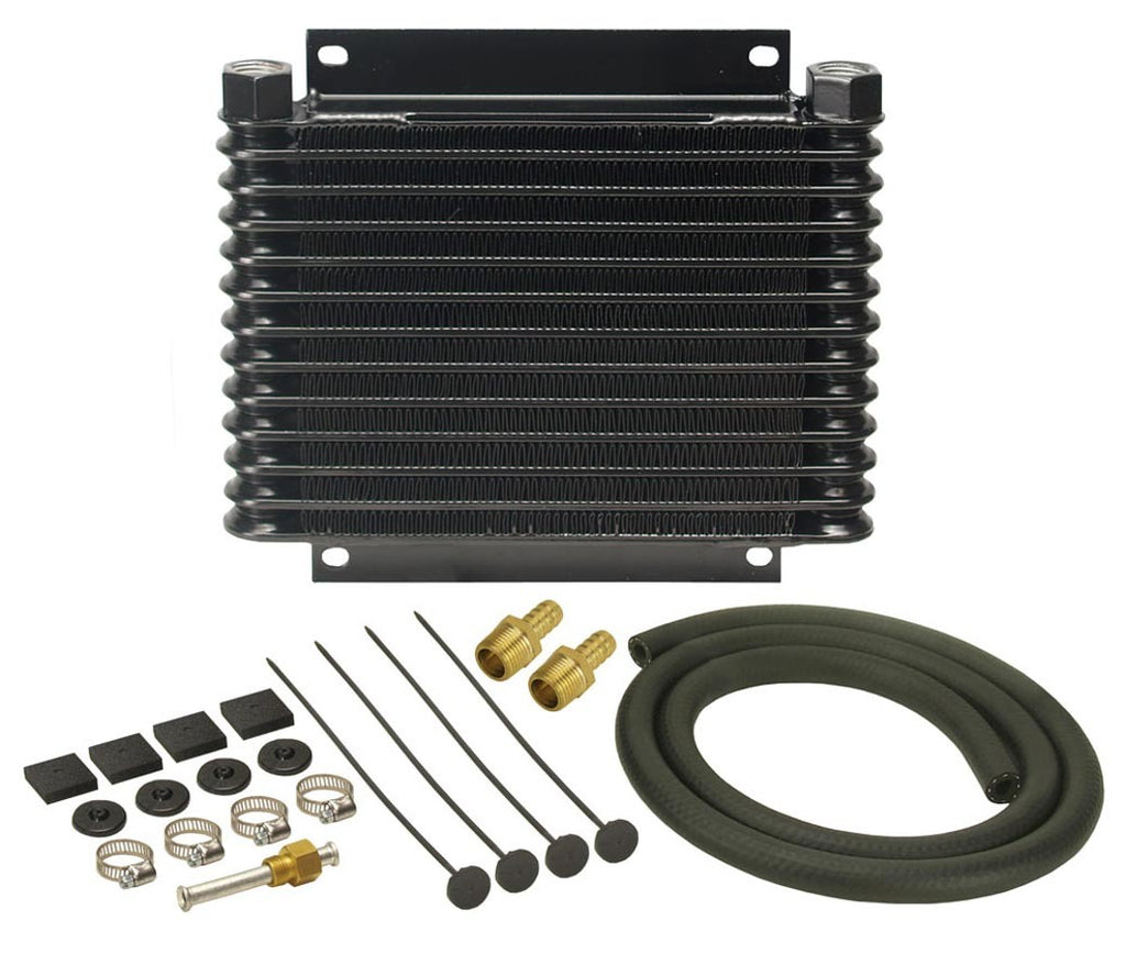 Derale 13 Row Series 9000 Plate & Fin Transmission Cooler Kit, 1/2" NPT