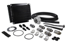 Cargar imagen en el visor de la galería, Derale 13 Row Plate &amp; Fin Engine Oil Cooler Kit with Sandwich Adapter