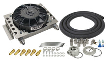 Load image into Gallery viewer, Derale 15 Row Atomic Cool Plate &amp; Fin Remote Engine Oil Cooler Kit, -8AN