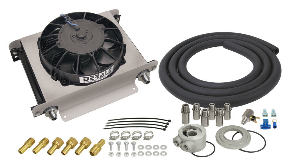 Derale 25 Row Hyper-Cool Remote Engine Oil Cooler Kit, -8AN