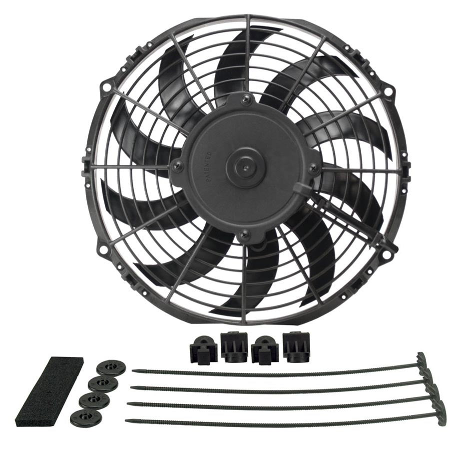 Derale 10" High Output Curved Blade Electric Puller Fan