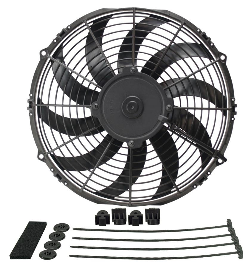 Derale 12" High Output Curved Blade Electric Puller Fan