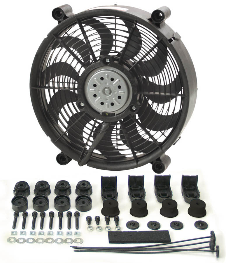 Derale 12" High Output Single RAD Pusher/Puller Fan with Premium Mount Kit