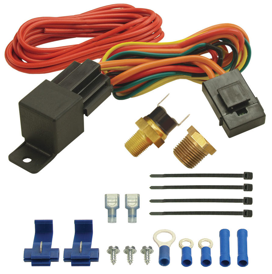 Derale 180°F Fan Switch Controller Relay Kit, 1/8" & 3/8" NPT