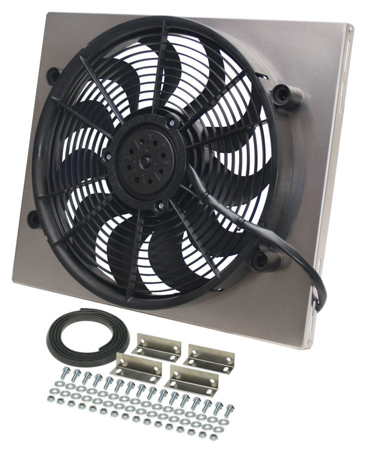 Derale Powerpack - High Output Single 17" Electric RAD Fan/Aluminum Shroud Kit