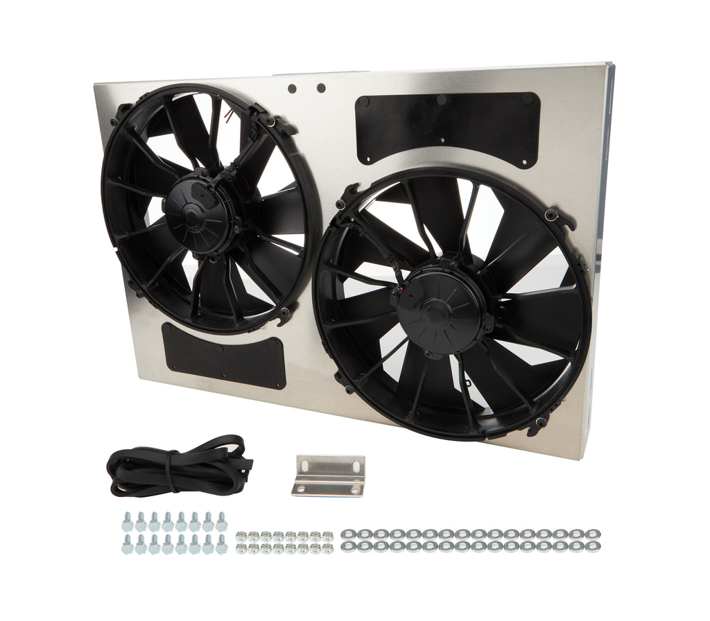 Derale Powerpack - High Output Dual 12" Electric RAD Fan/Aluminum Shroud Kit