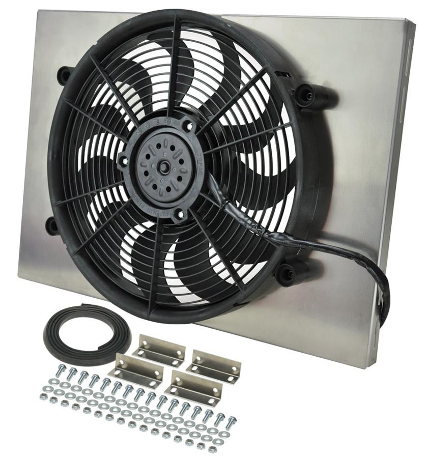 Derale Powerpack - High Output Single 17" Electric RAD Fan/Aluminum Shroud Kit