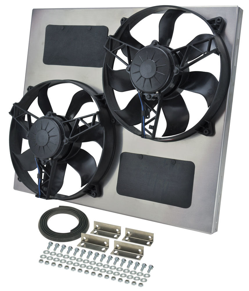 Derale Powerpack - High Output Dual 11" Electric RAD Fan/Aluminum Shroud Kit