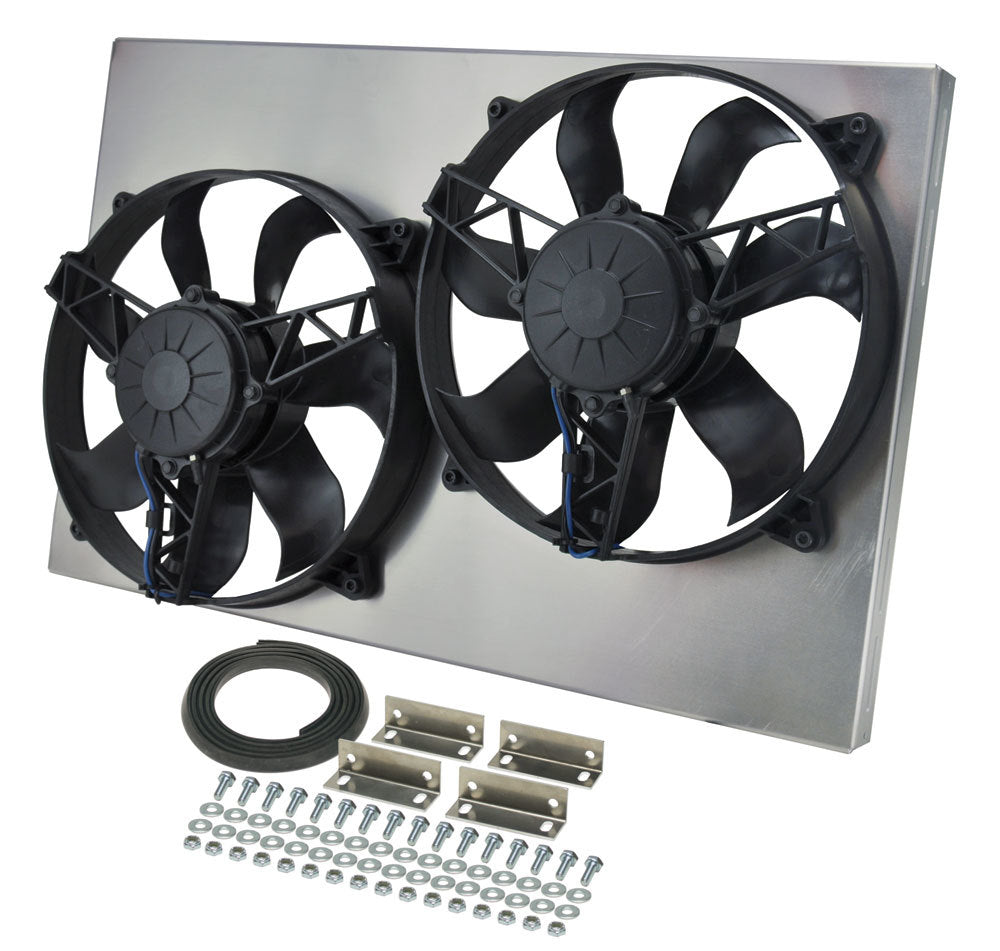 Derale Dual RAD Fan w/Alum Shroud Assembly