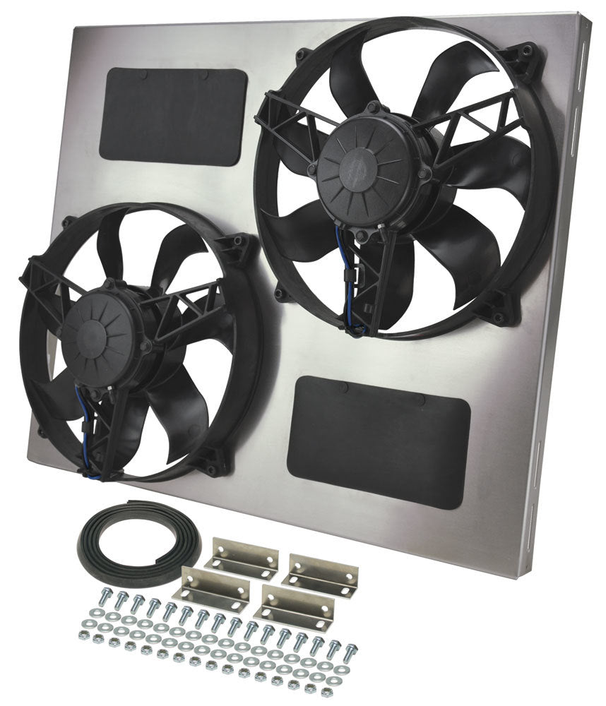 Derale Powerpack - High Output Dual 11" Electric RAD Fan/Aluminum Shroud Kit