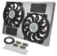 Cargar imagen en el visor de la galería, Derale Powerpack - High Output Dual 12&quot; Electric RAD Fan/Aluminum Shroud Kit