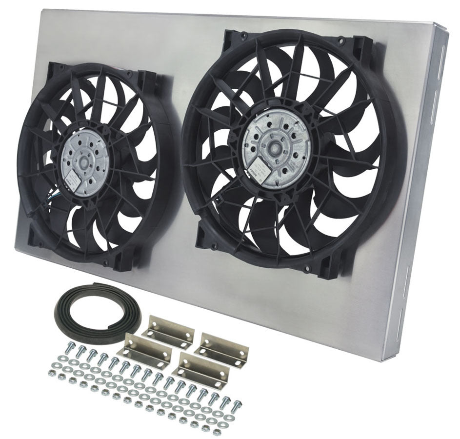 Derale Dual RAD Fan w/Alum Shroud Assembly