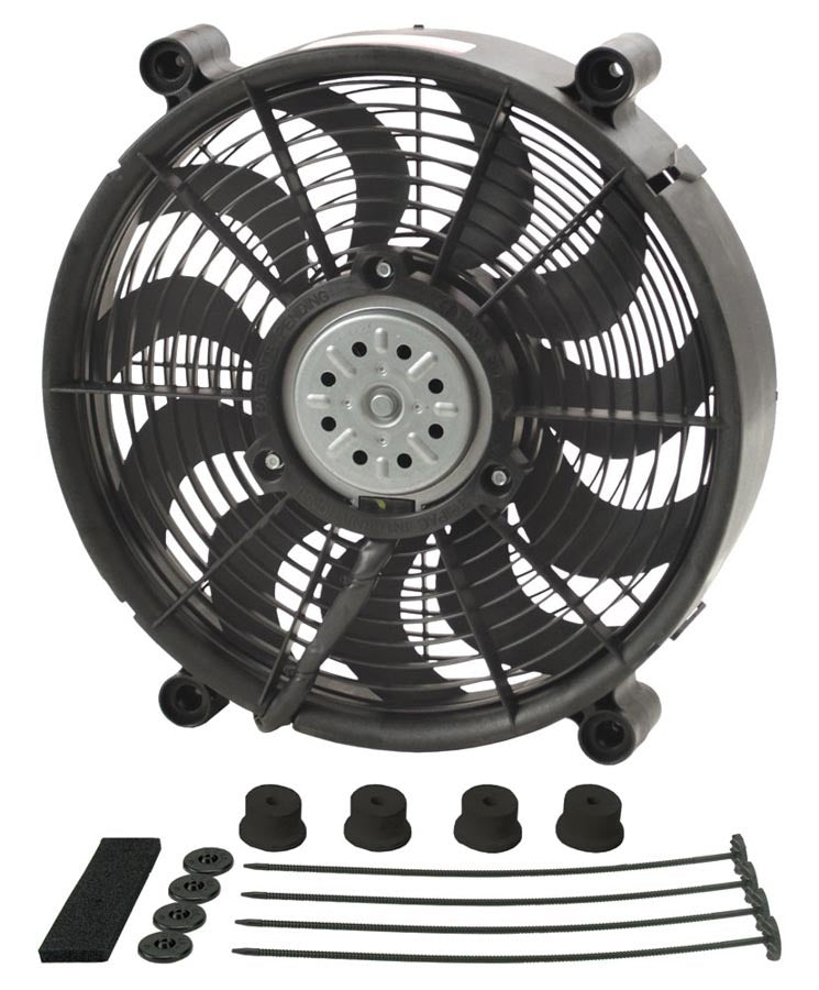 Derale 12" High Output Single RAD Pusher/Puller Fan with Standard Mount Kit