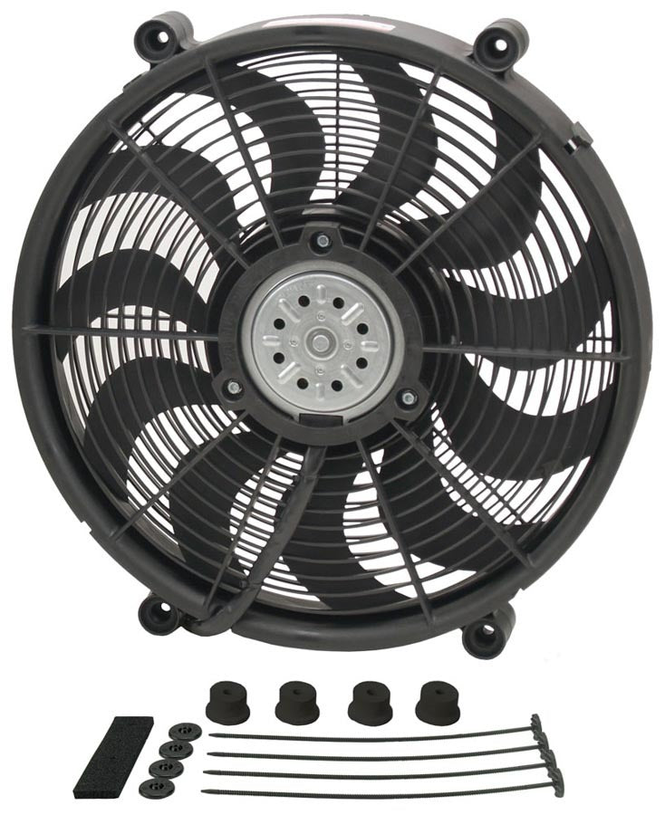 Derale 17" High Output Single RAD Pusher/Puller Fan with Standard Mount Kit