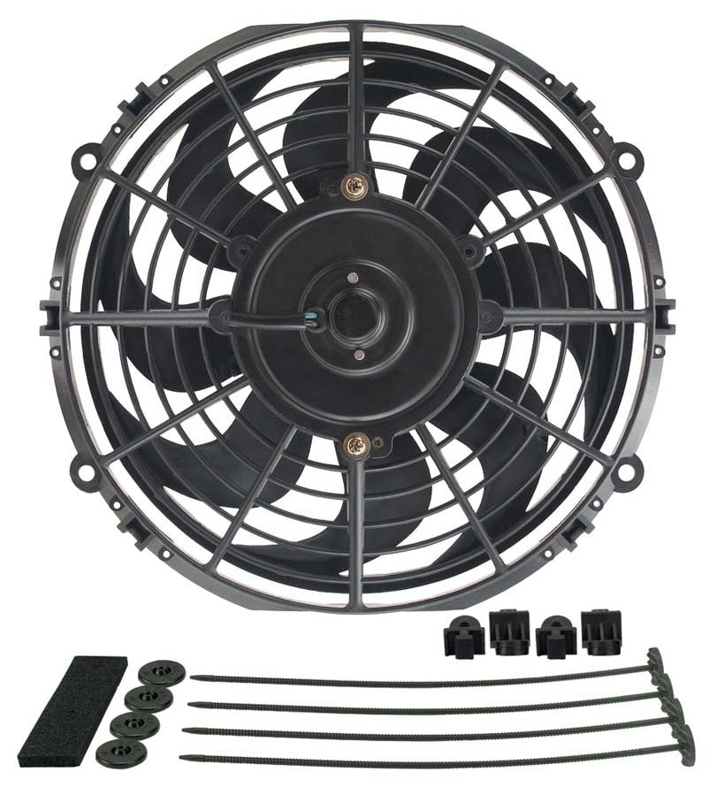 Ventilador eléctrico con aspas curvas Derale Dyno-Cool de 10"