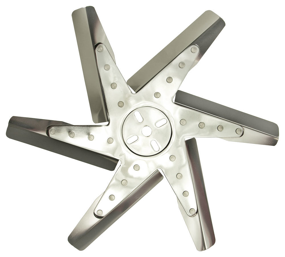 Derale 17in Stainless Steel Flex Fan (Chrm Hub)