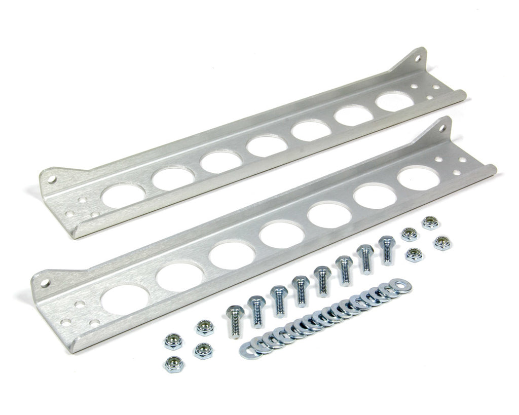 Derale Single Stacked Plate Brushed Aluminum Brackets With Mounting Hardware