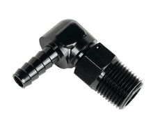 Cargar imagen en el visor de la galería, Derale Aluminum Swivel Fitting 90° 7/8-14 UNF x 3/8&quot; Barb