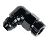 Derale Aluminum Swivel Fitting 90° 7/8-14 UNF x -6AN Male