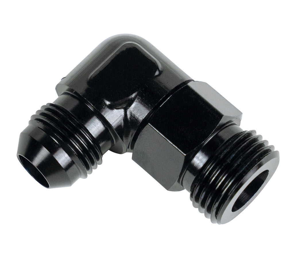 Derale Aluminum Swivel Fitting 90° 7/8-14 UNF x -8AN Male