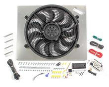 Cargar imagen en el visor de la galería, Derale Powerpack - High Output Single 17&quot; RAD Fan/Alum Shroud Kit w/ PWM Controller