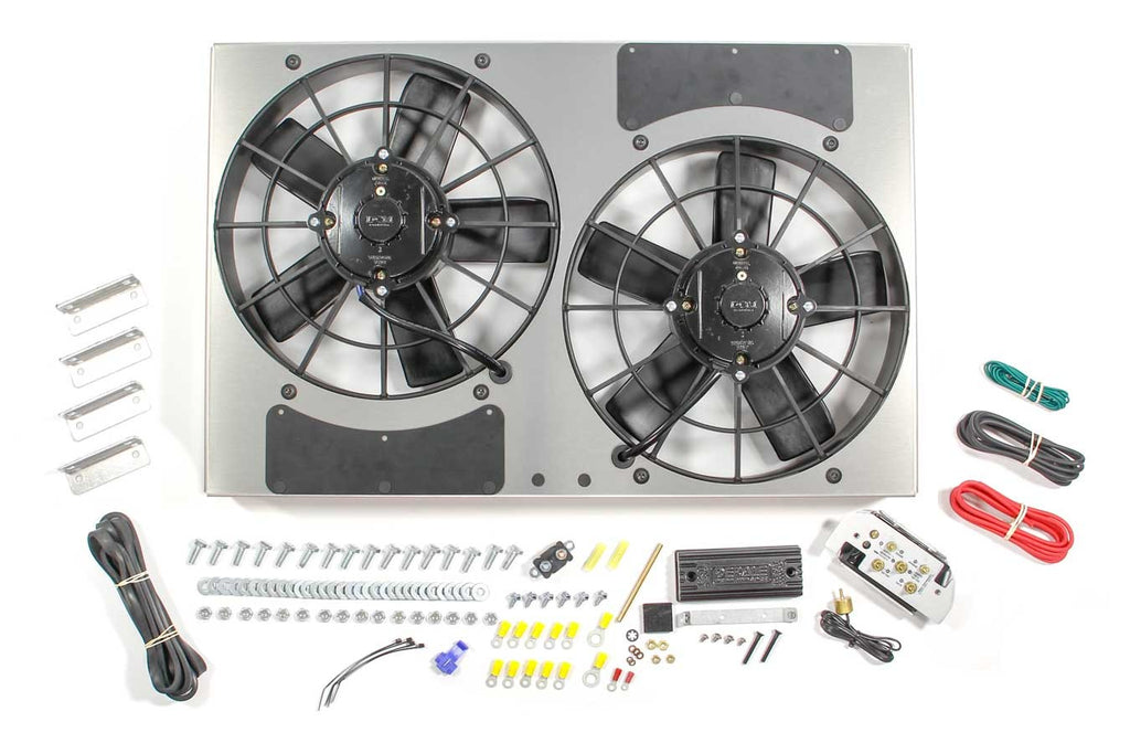 Derale Powerpack - High Output Dual 11" RAD Fan/Alum Shroud Kit w/ PWM Controller