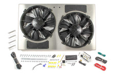 Cargar imagen en el visor de la galería, Derale Powerpack - High Output Dual 12&quot; RAD Fan/Alum Shroud Kit w/ PWM Controller