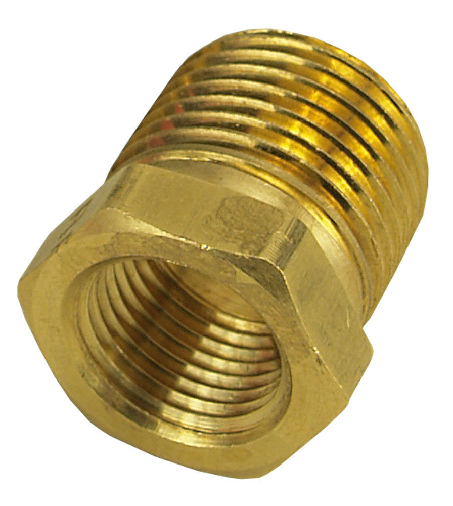 Derale 1/2" NPT Male x 3/8" NPT Female Reducer Bushing, Each