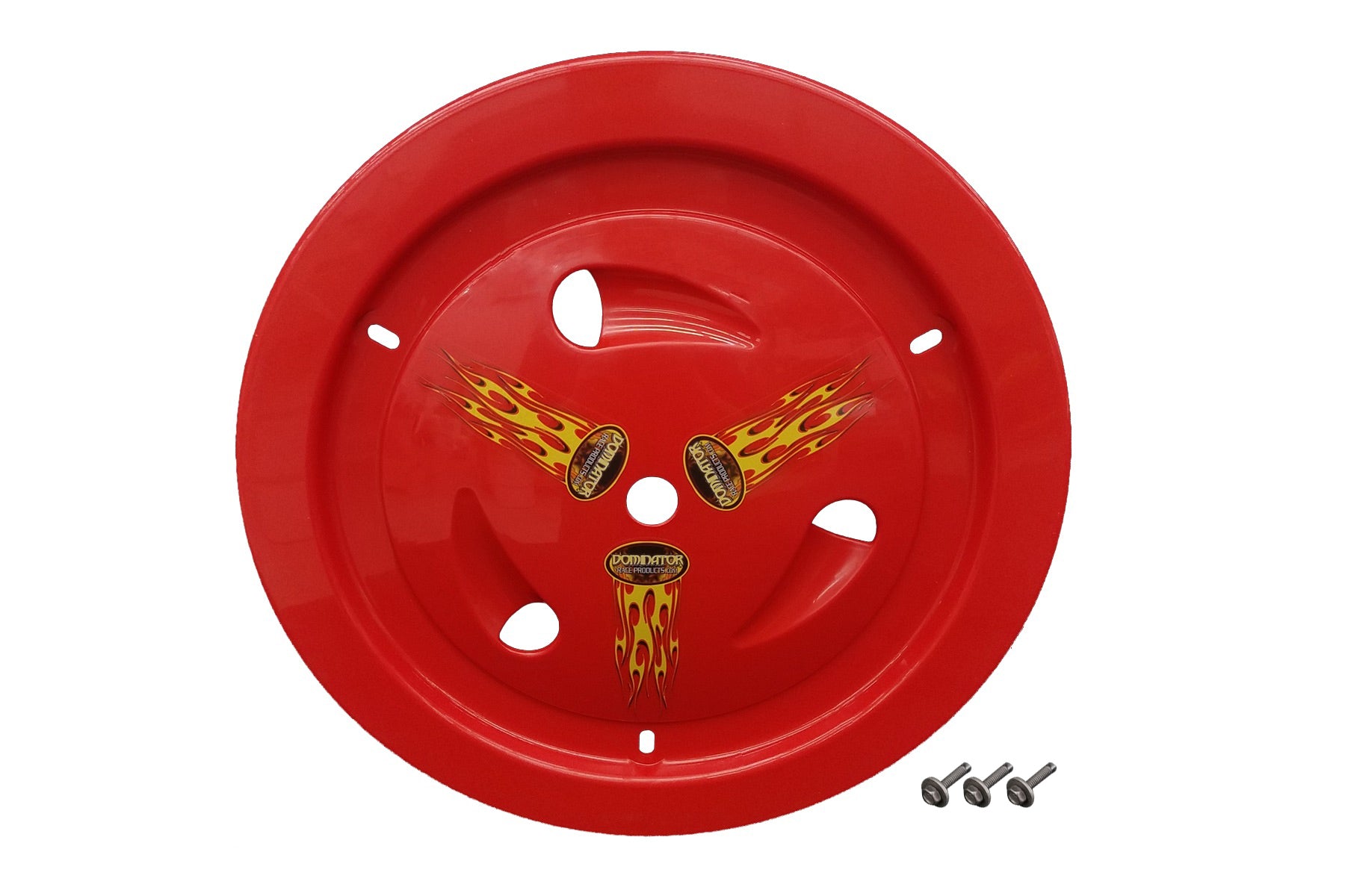 Dominator Race Body Wheel Cover Bolt-On Red Real Style