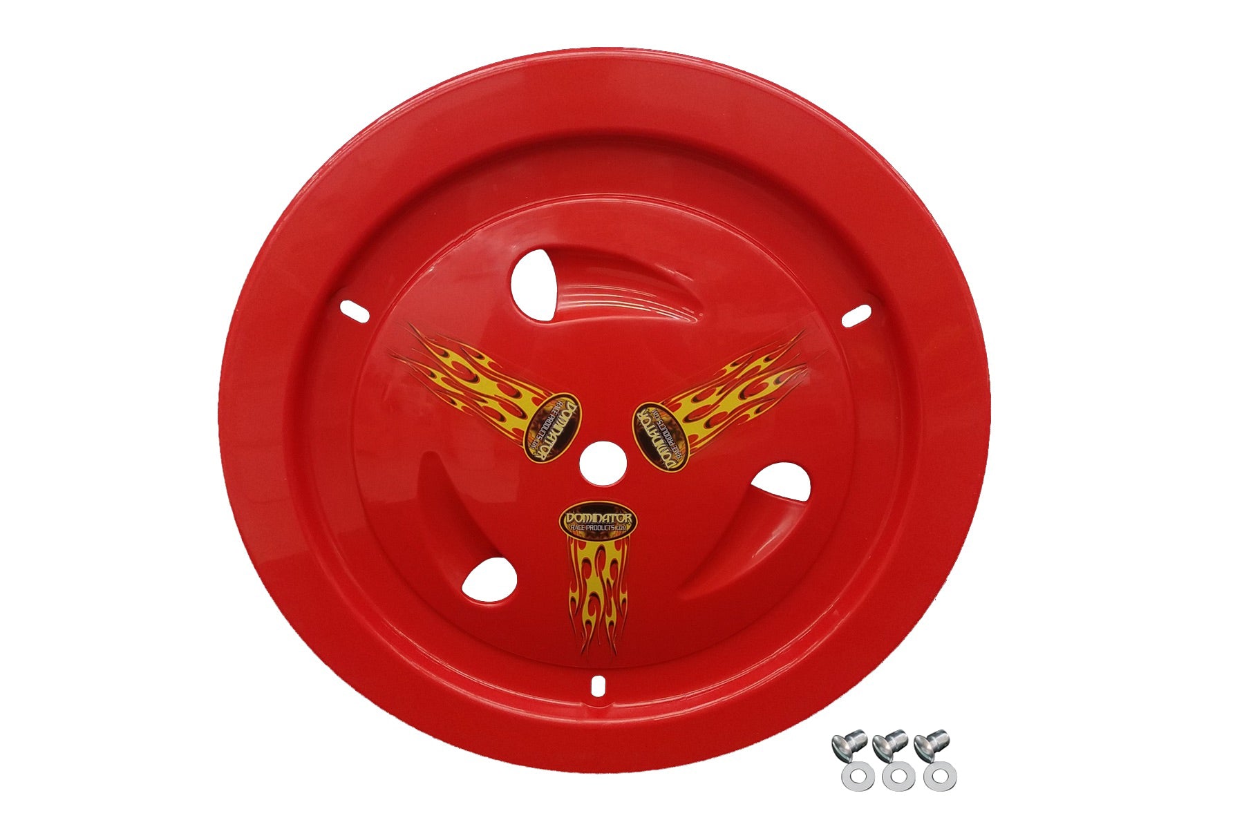 Dominator Race Body Wheel Cover Dzus-On Red Real Style