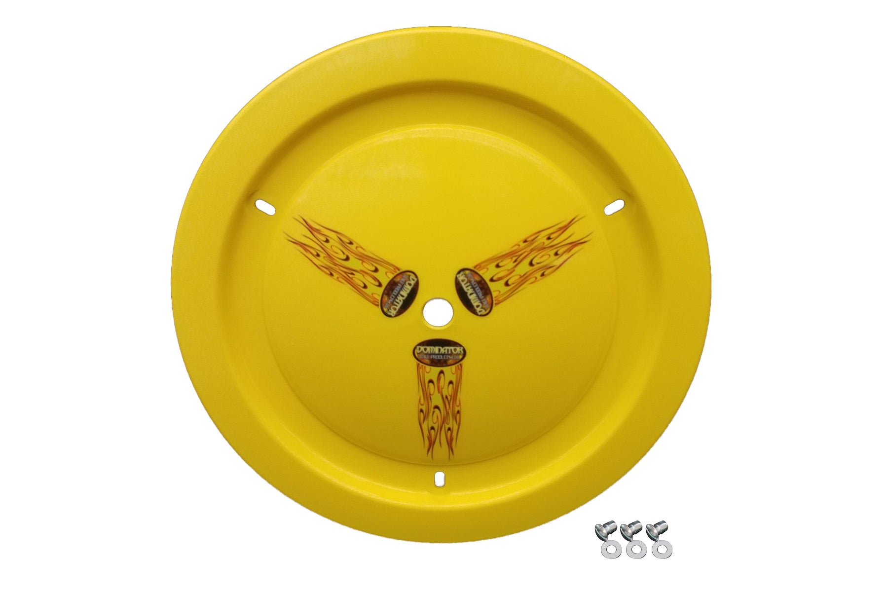 Dominator Race Body Wheel Cover Dzus-On Yellow
