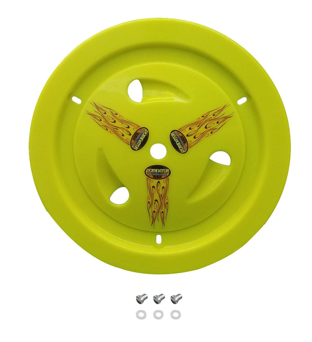 Dominator Race Body Wheel Cover Dzus-On Fluo Yellow