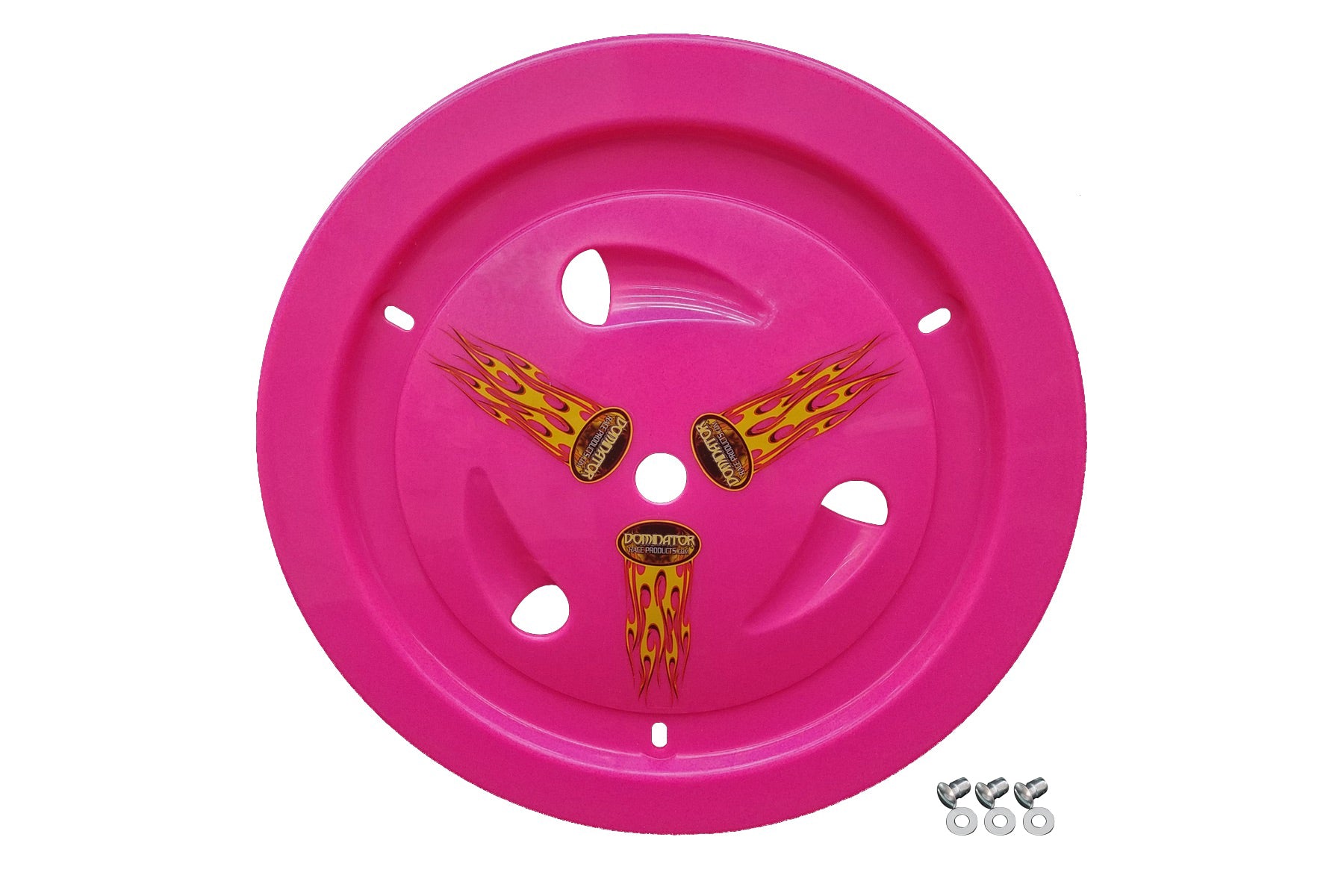 Dominator Race Body Wheel Cover Dzus-On Pink