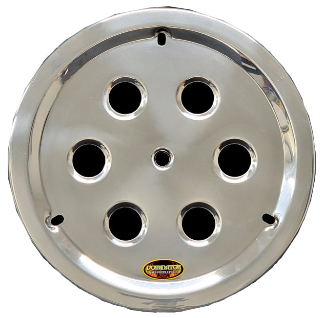 Dominator Race Body Wheel Cover Hole Vent Alum Bolt 15in Polished