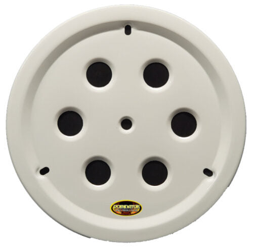 Dominator Race Body Wheel Cover Hole Vent Alum Bolt 15in White