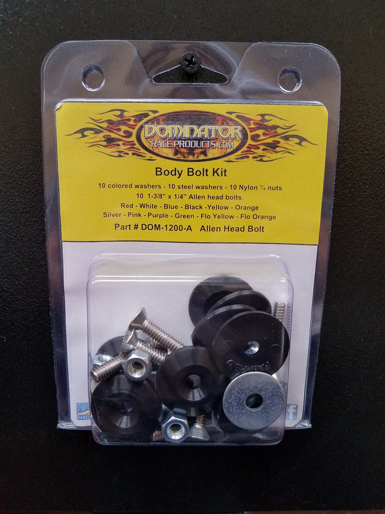 Dominator Race Body Body Bolt Kit Black Allen Head